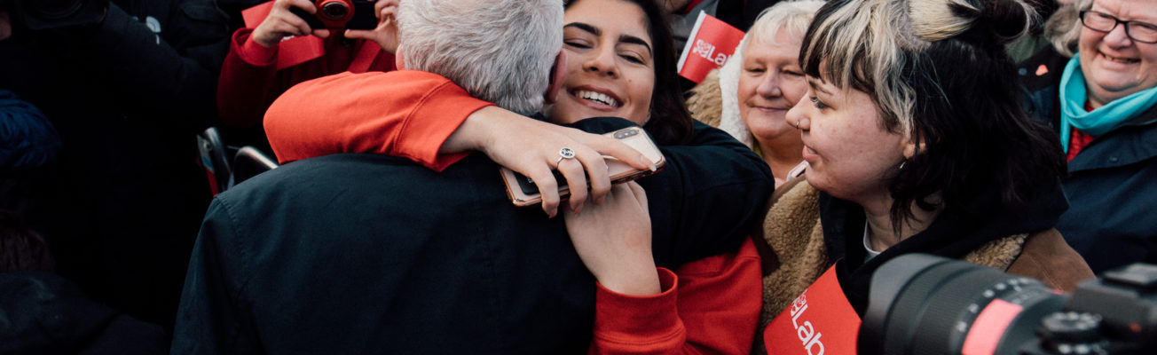 Jeremy Corbyn meets supporters in Middlesbrough, 11 December 2019.