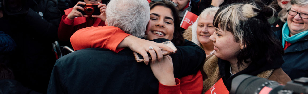 Jeremy Corbyn meets supporters in Middlesbrough, 11 December 2019.