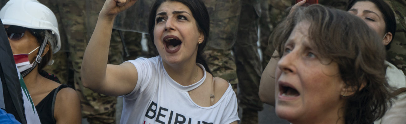 Protesters in Beirut