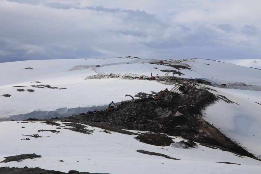 Construction beginning on Øyfjellet Wind Park.