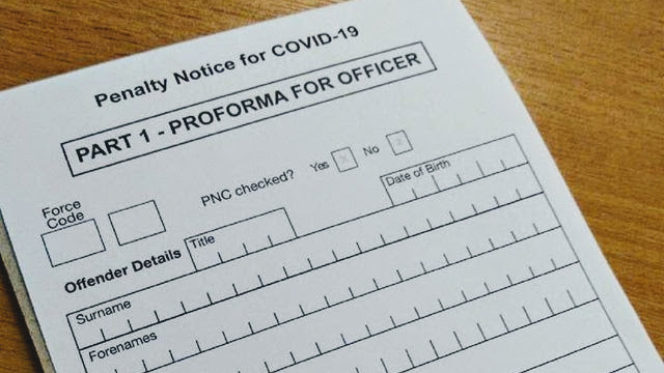 A fixed penalty notice form