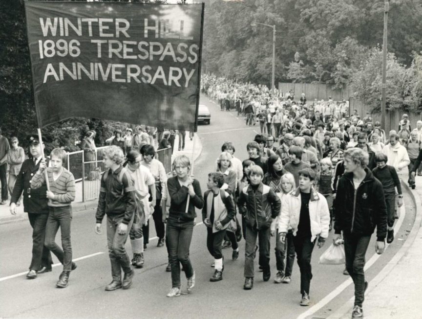 A rally commemorating the 1986 Winter Hill trespass