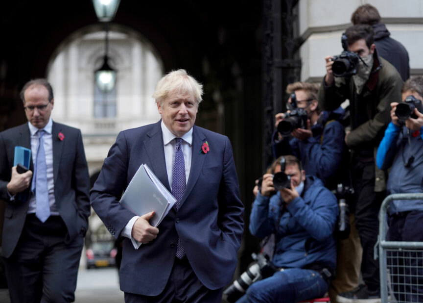 Boris Johnson ahead of a cabinet meeting, November 2020. Pippa Fowles, No 10 Downing Street/Flickr