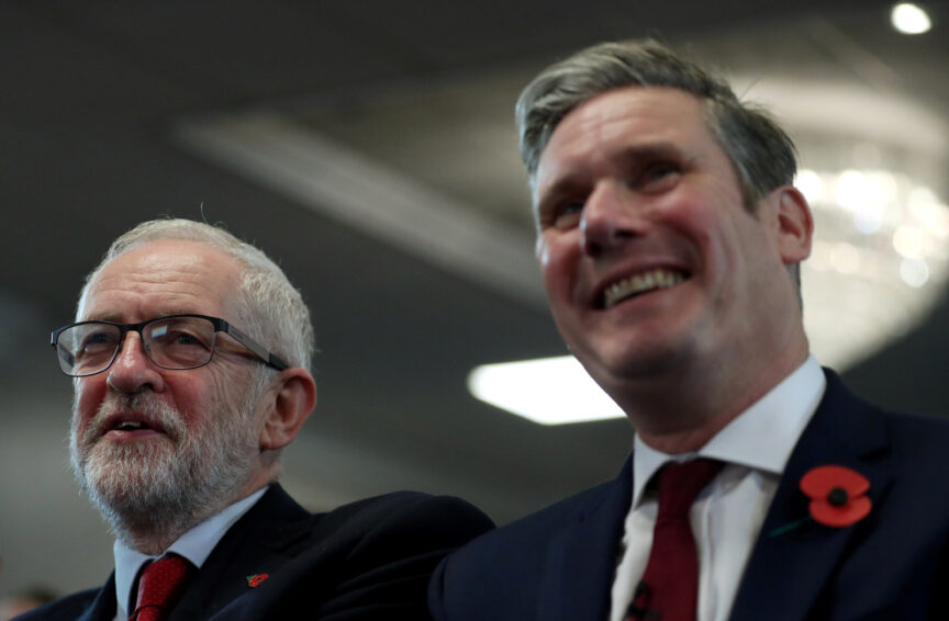Jeremy Corbyn and Keir Starmer in 2019