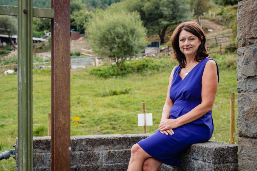 Leanne Wood in Porth, Rhondda