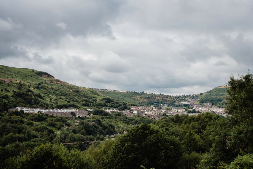 The skyline in Porth, Rhondda