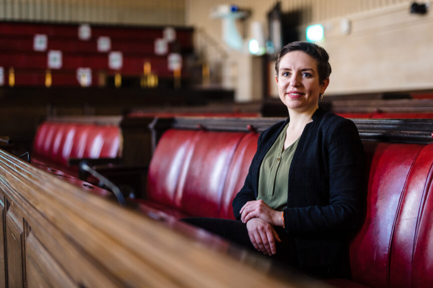 Carla Denyer in Bristol city hall. 