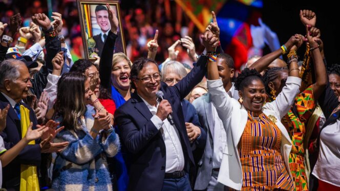 Gustavo Petro and Francia Marquez declare victory in Colombia.