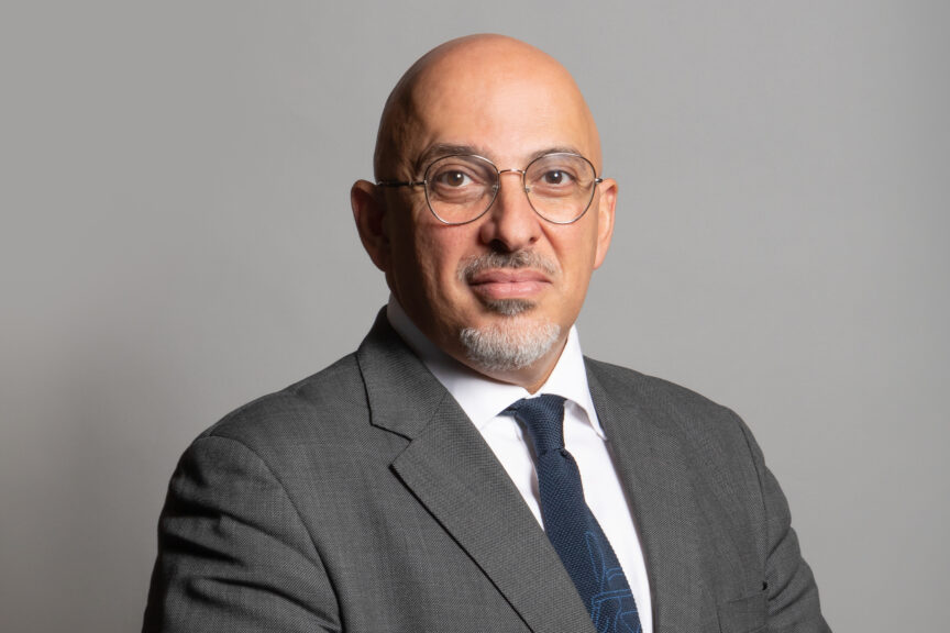 An official portrait of Nadhim Zahawi MP.