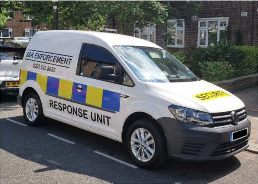 An S&K security van. Photo: skpropenforcement.co.uk