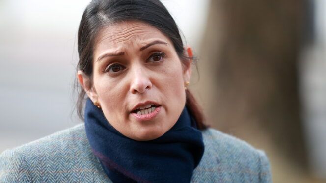 Former home secretary Priti Patel in Westminster. Image: REUTERS/Hannah McKay