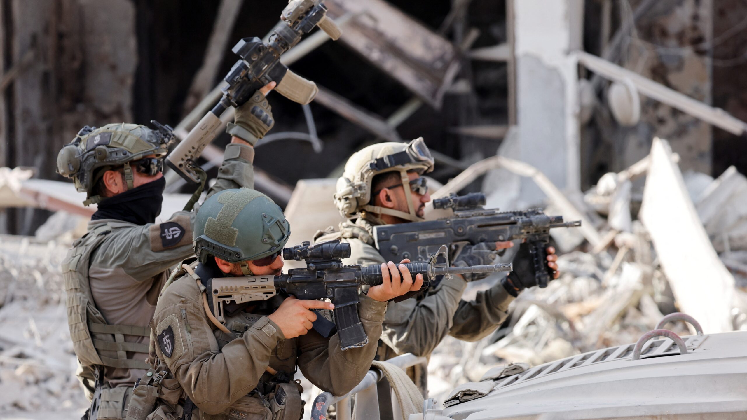 Israeli soldiers in the Gaza Strip, September 2024. Amir Cohen/Reuters