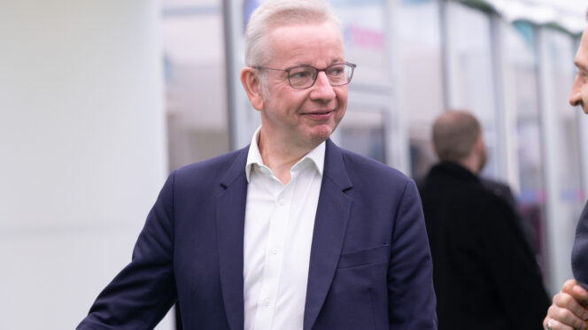 Michael Gove at the 2024 Conservative party conference. Photo: MI News via Reuters Connect