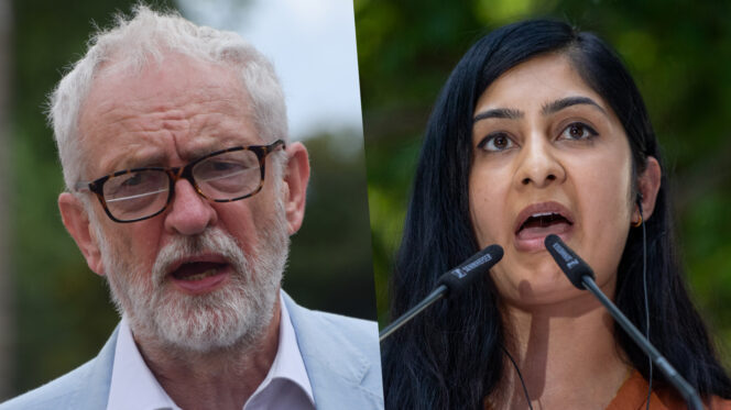 Jeremy Corbyn and Zarah Sultana