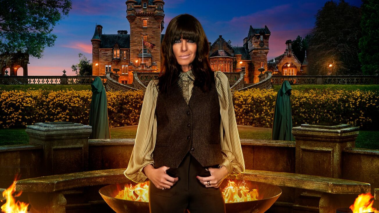 Claudia Winkleman with fire pits and castles