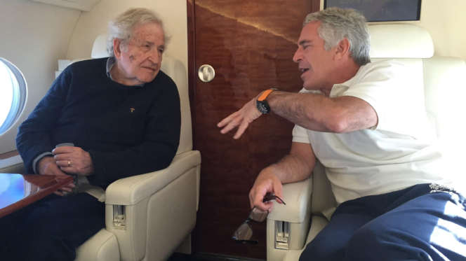 Two grey-haired men talk