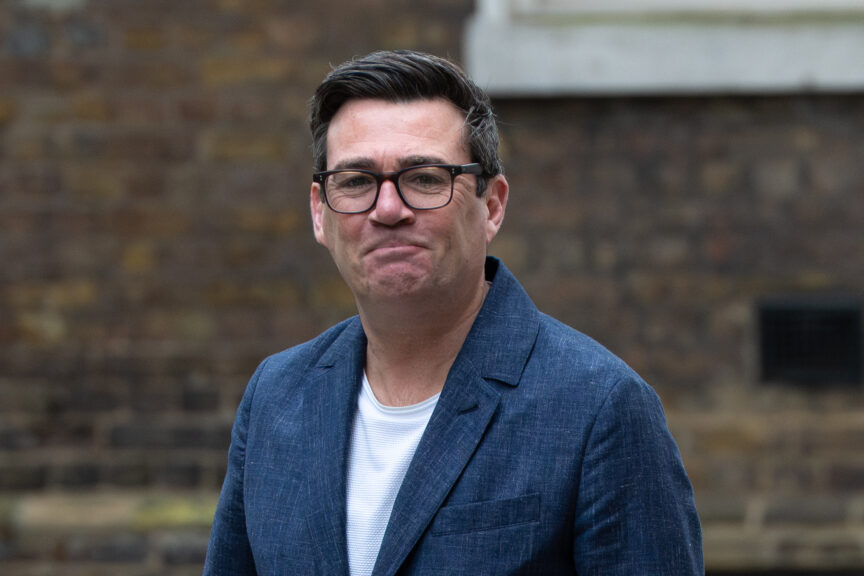 Andy Burnham in Downing Street in March. Photo: Thomas Krych/ZUMA Press Wire