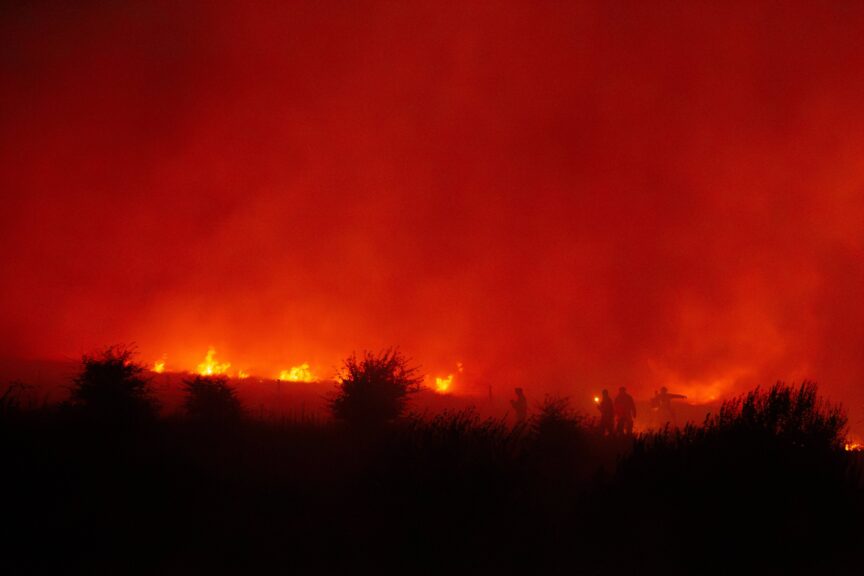 wildfire in wales