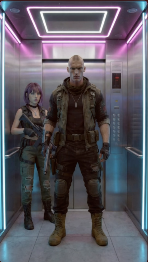 "Amelia" and Danny Bones in the music video for Shut Up. Image: The Node Project