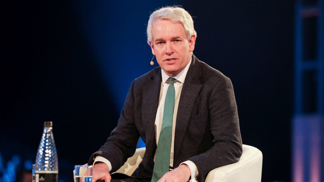 Reform UK MP Danny Kruger speaks at a party rally in Birmingham in February 2026. Photo: REUTERS/Temilade Adelaja